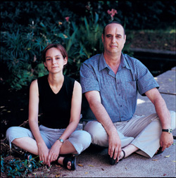 Prof. Tsvee Lapidot and Ph.D. student Isabelle Petit. 